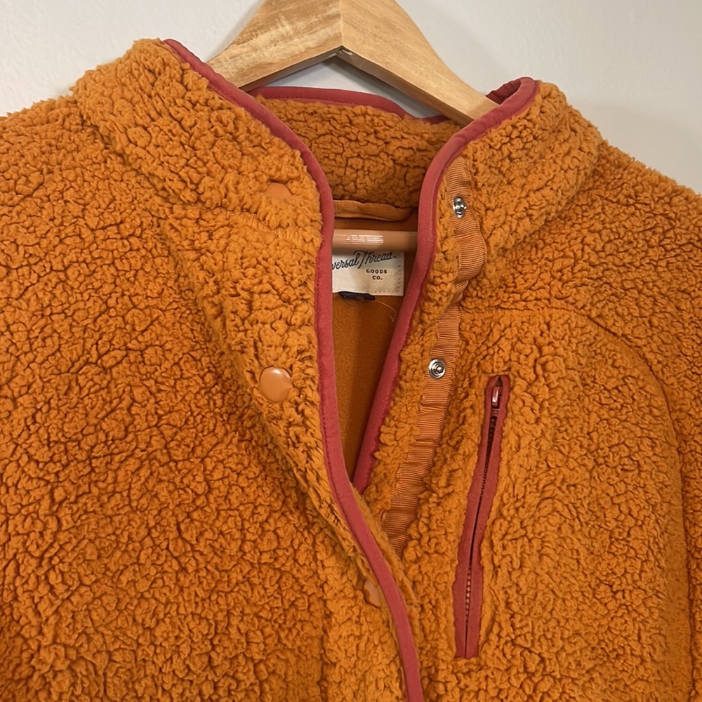 Universal Thread Teddy Snap Coat - image 2